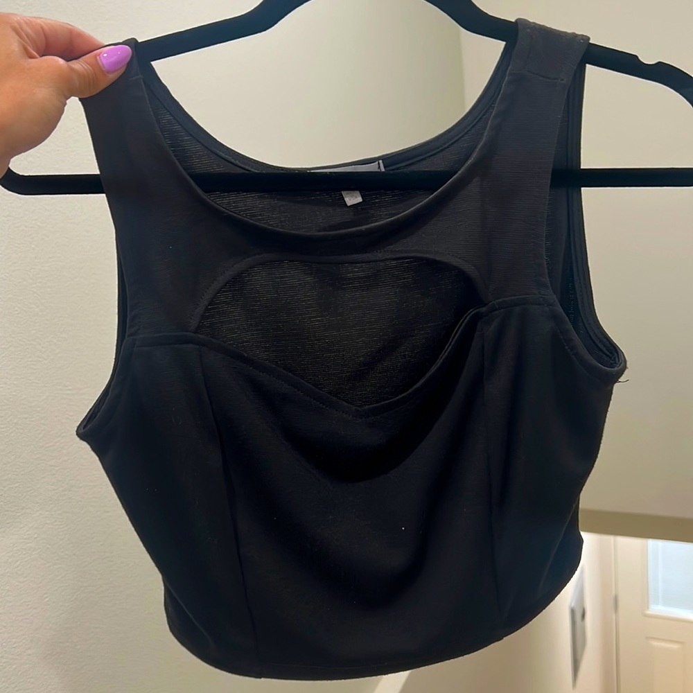Black crop top